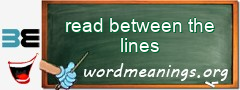 WordMeaning blackboard for read between the lines